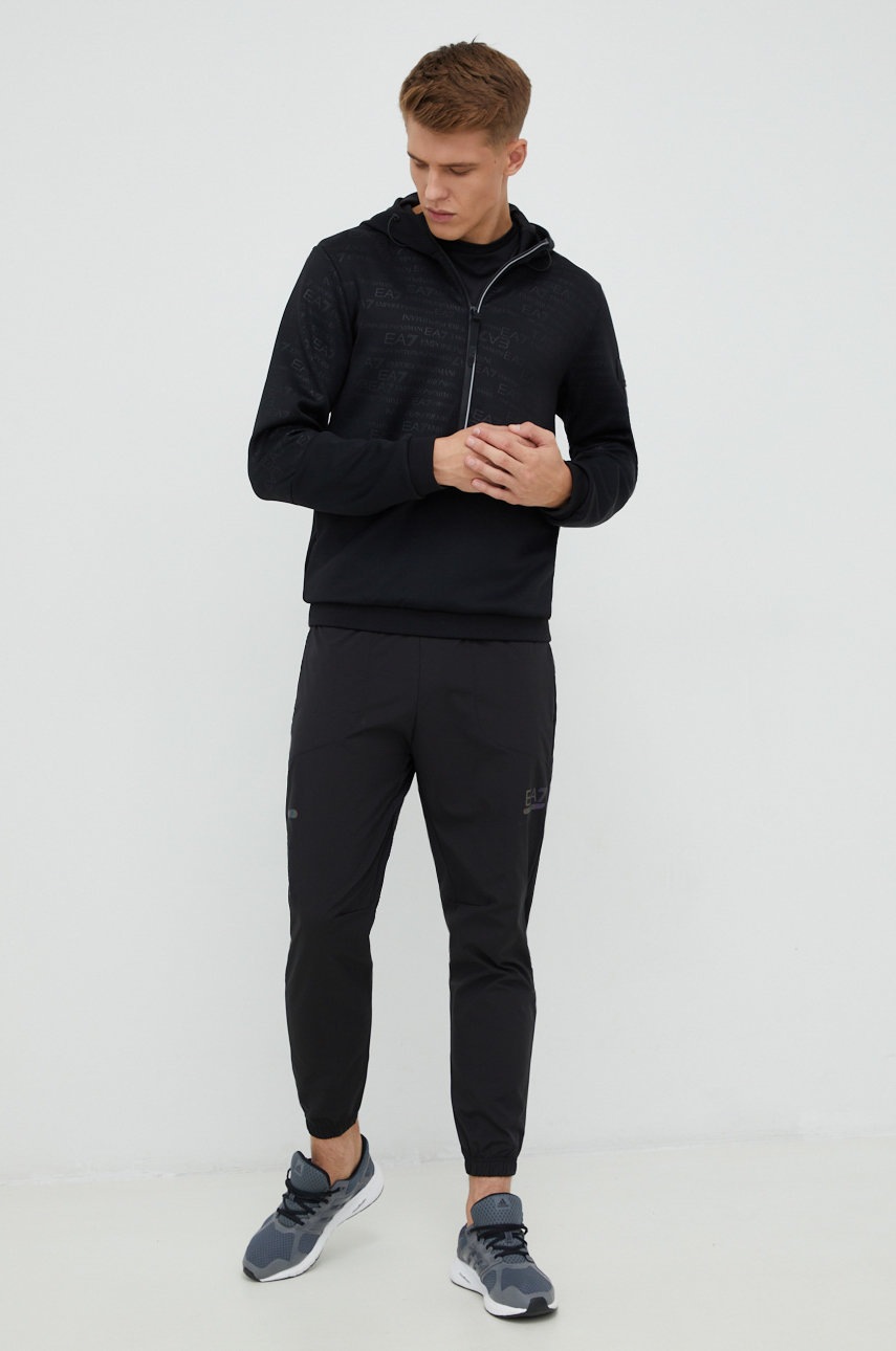 

Кофта EA7 Emporio Armani мужская цвет чёрный узор