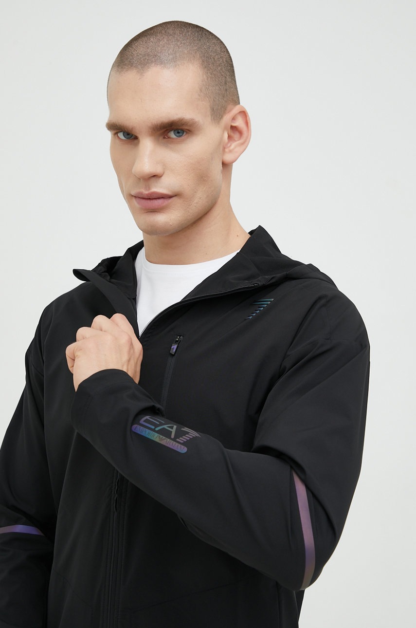 

Яке EA7 Emporio Armani в черно с преходна изолация, Черен