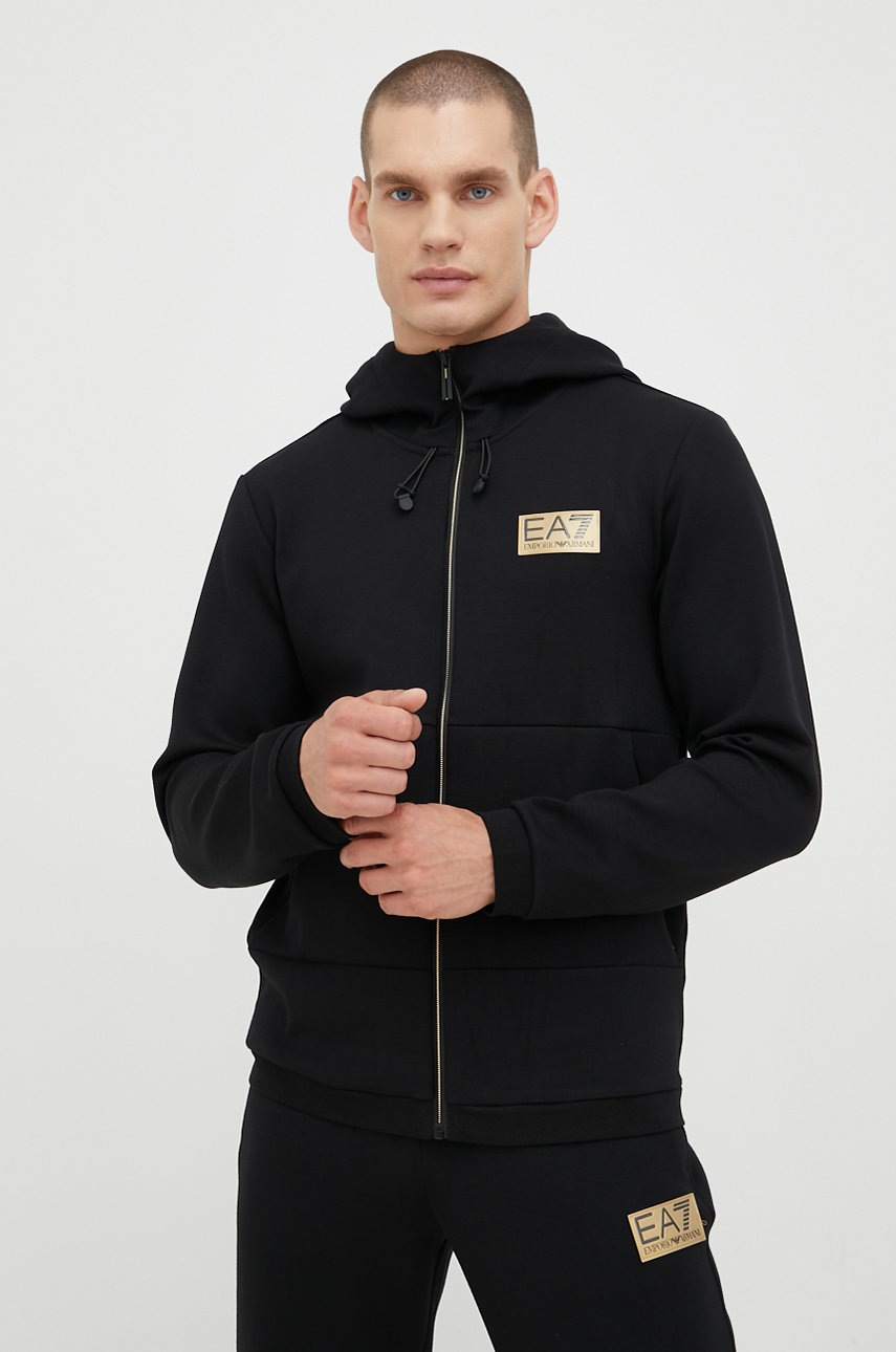

Суичър EA7 Emporio Armani в черно с апликация, Черен