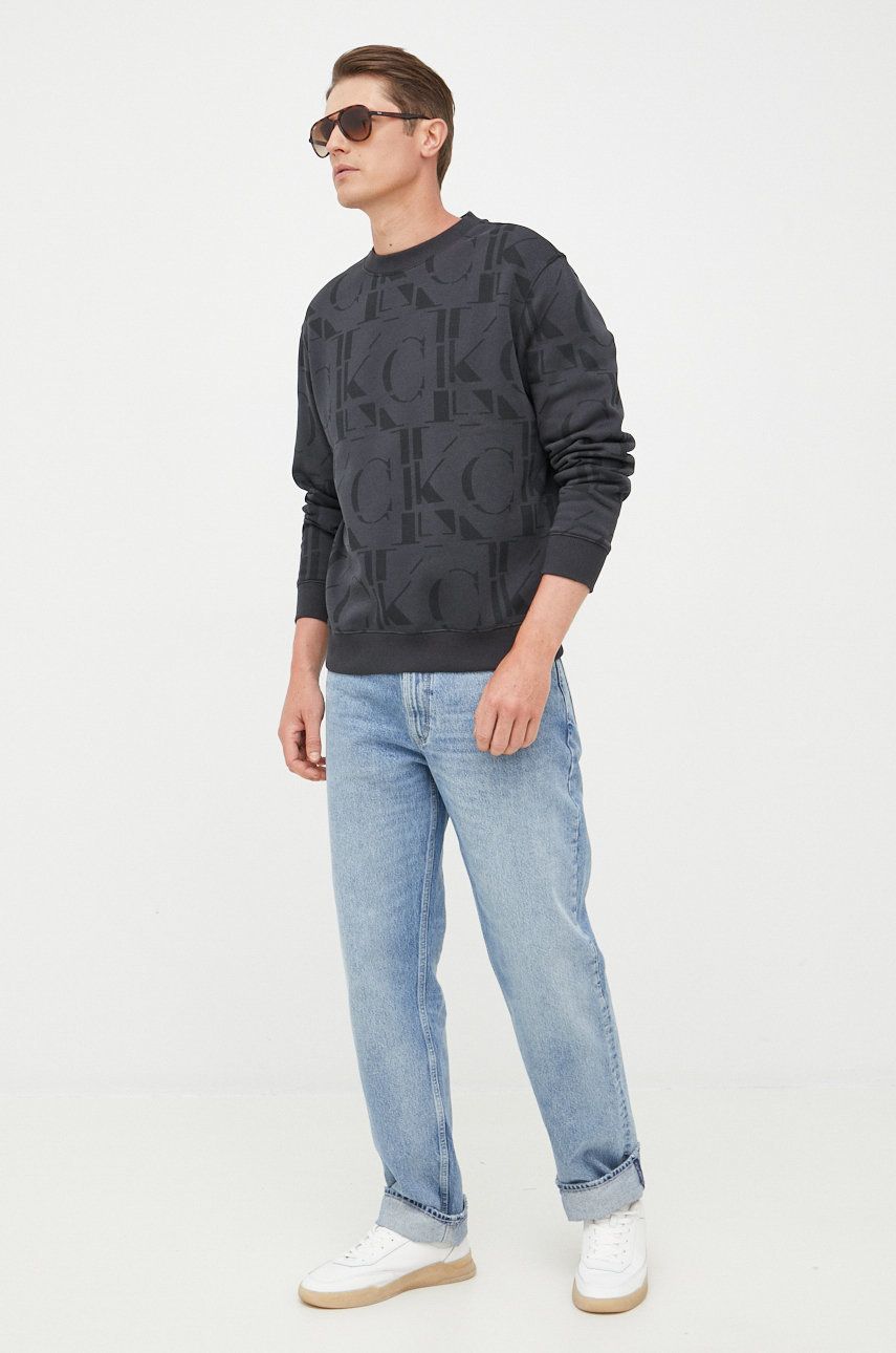 Calvin Klein Jeans bluza J30J320847.9BYY męska kolor czarny wzorzysta