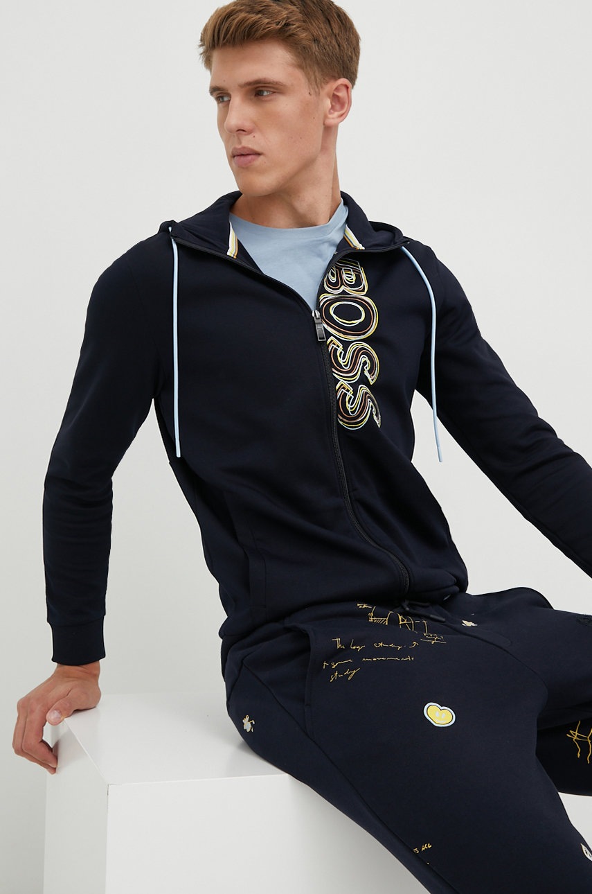 

Суичър BOSS Boss Athleisure в тъмносиньо с апликация, Тъмносин