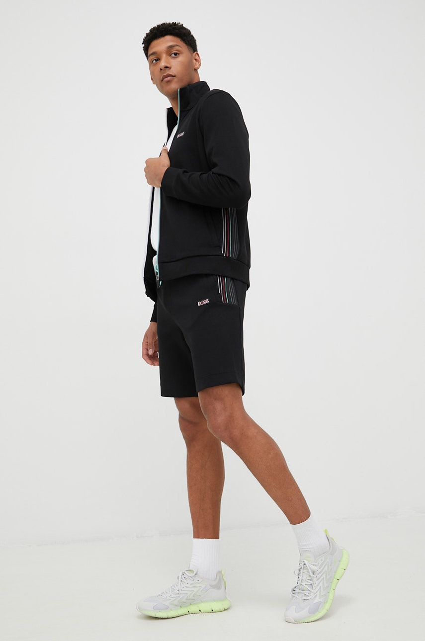 

Кофта BOSS Boss Athleisure мужская цвет чёрный с аппликацией