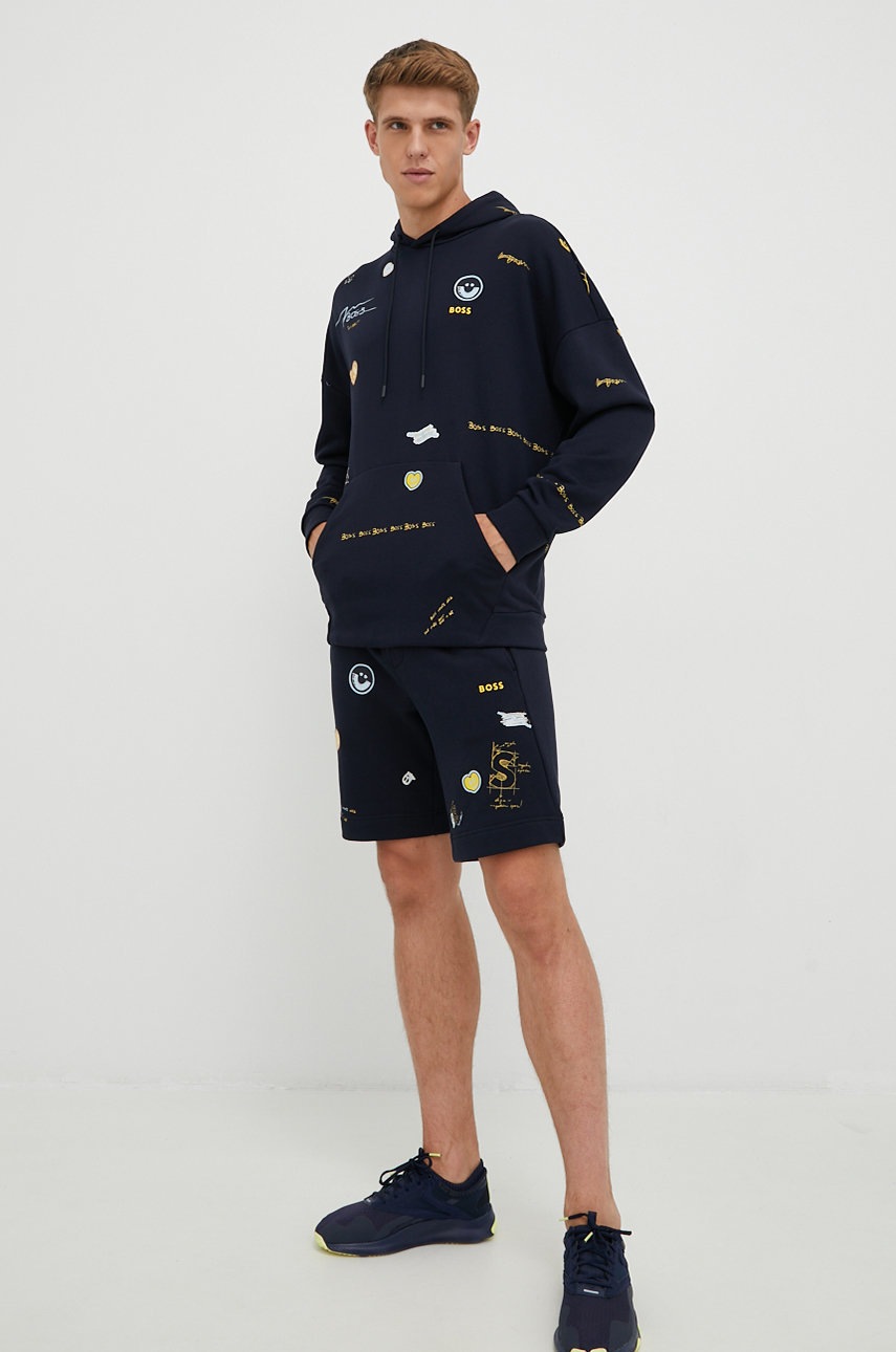

Кофта BOSS Boss Athleisure мужская цвет синий узор