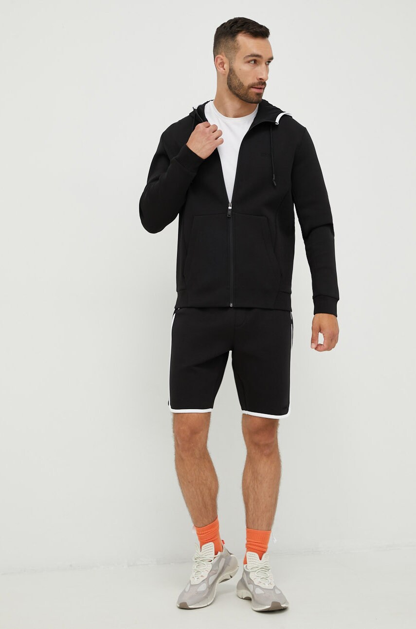 

Кофта BOSS Boss Athleisure чоловіча колір чорний однотонна