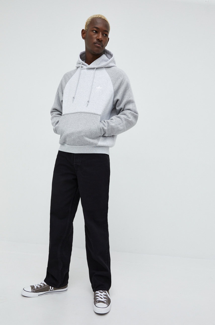 

Кофта adidas Originals мужская цвет серый узор
