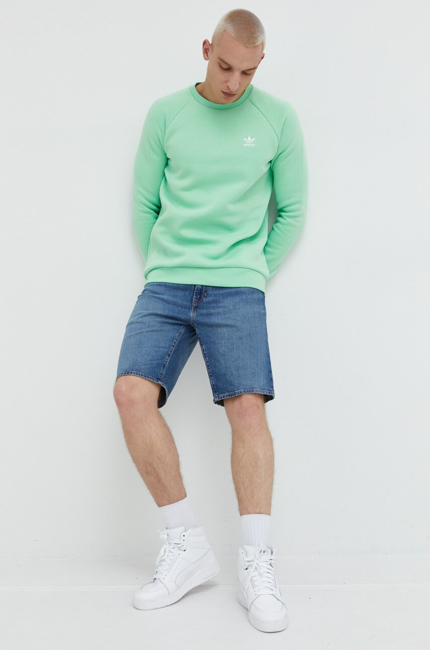 

Кофта adidas Originals чоловіча колір зелений однотонна