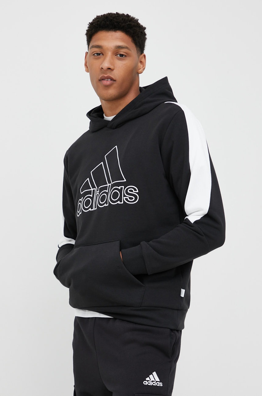 

Суичър adidas Performance в черно с апликация, Черен