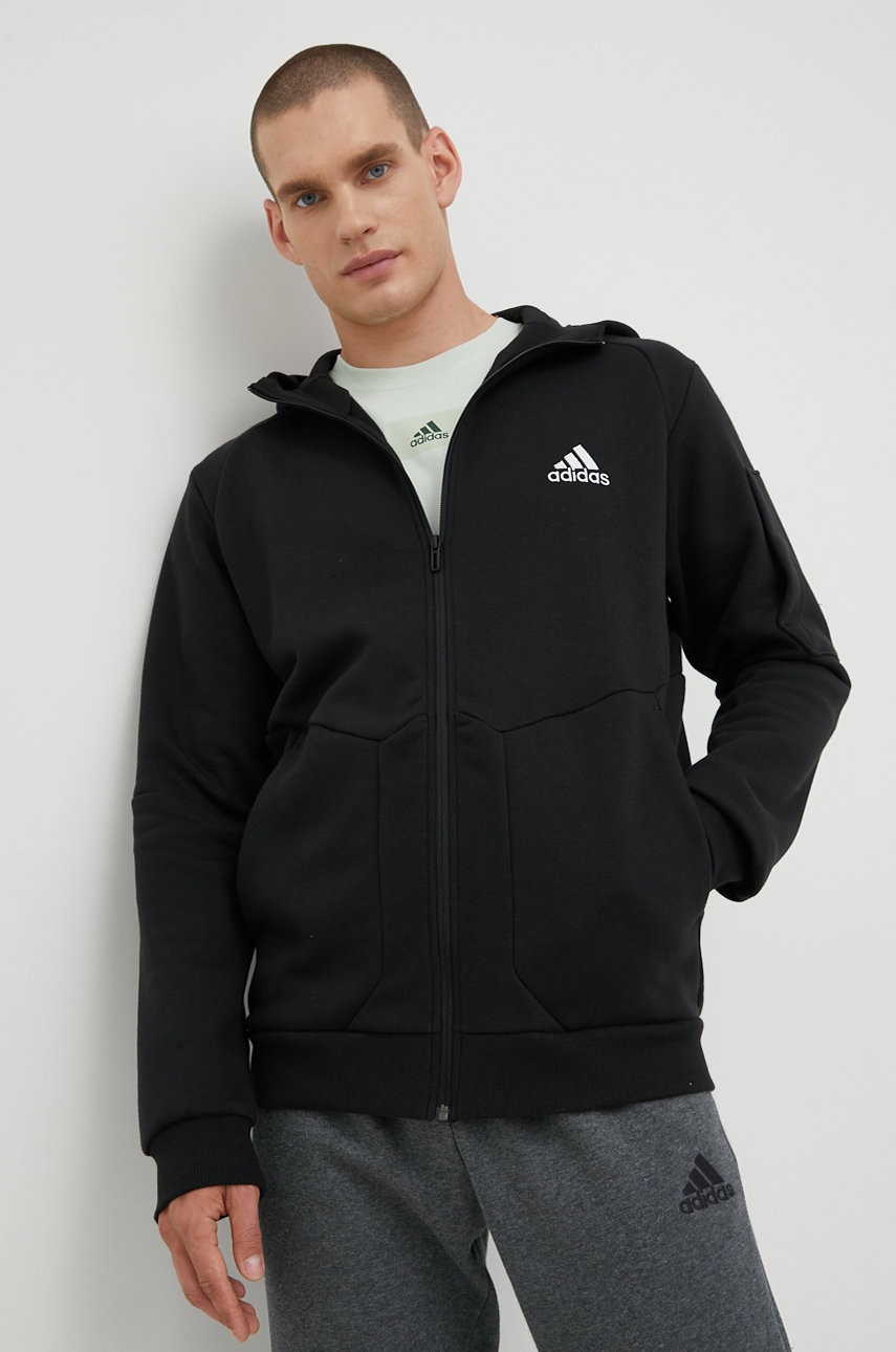 

Кофта adidas Performance мужская цвет чёрный однотонная