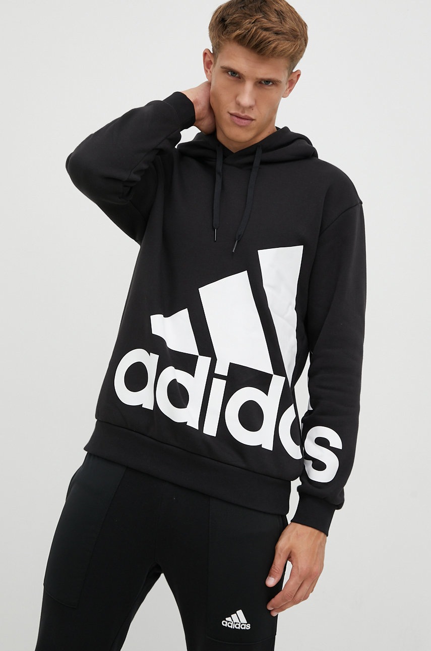 

Кофта adidas чоловіча колір чорний однотонна