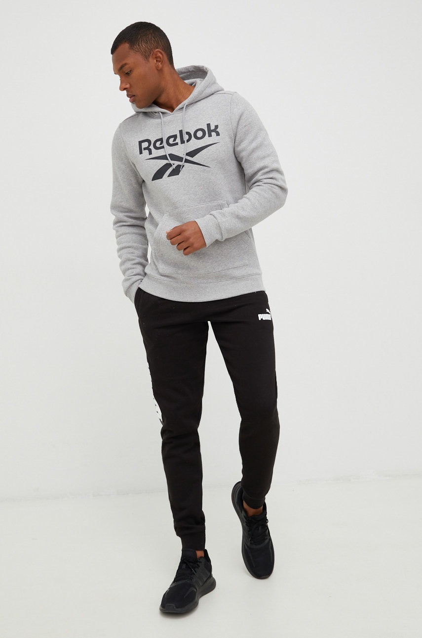 

Кофта Reebok мужская цвет серый меланж