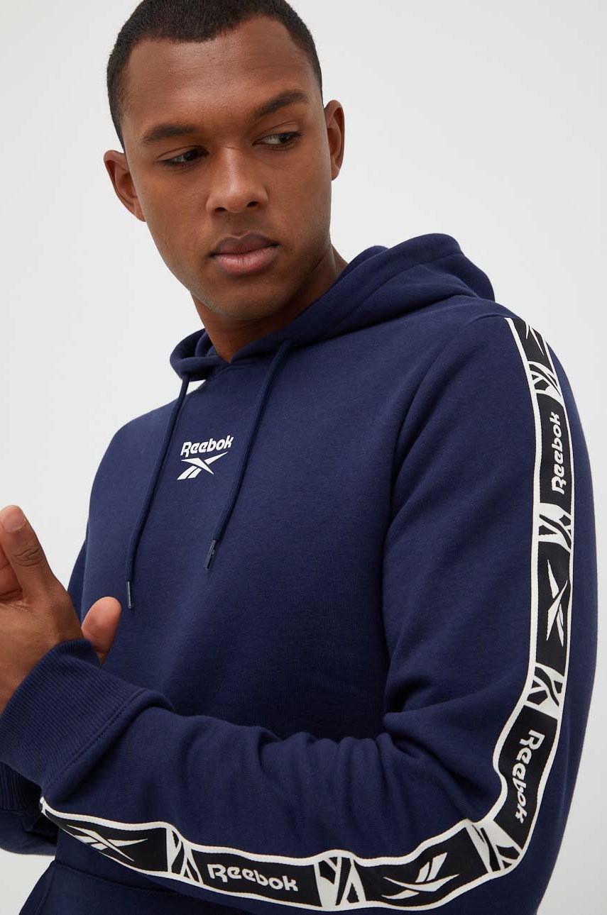 

Суичър Reebok в тъмносиньо с принт, Тъмносин