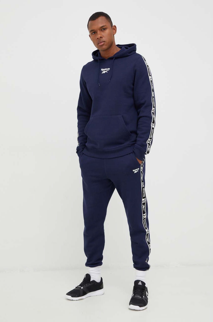 

Кофта Reebok мужская цвет синий с принтом