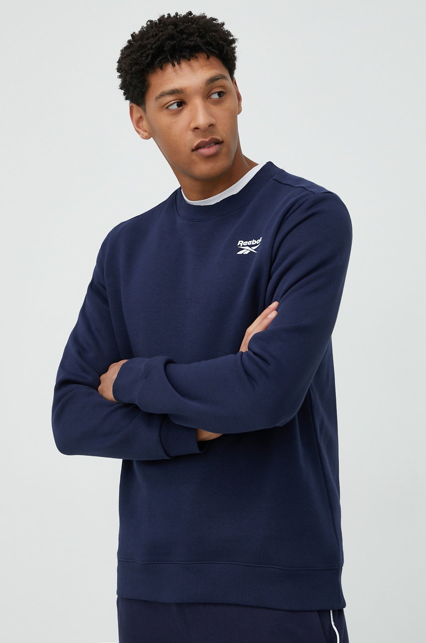 

Суичър Reebok в тъмносиньо с изчистен дизайн, Тъмносин