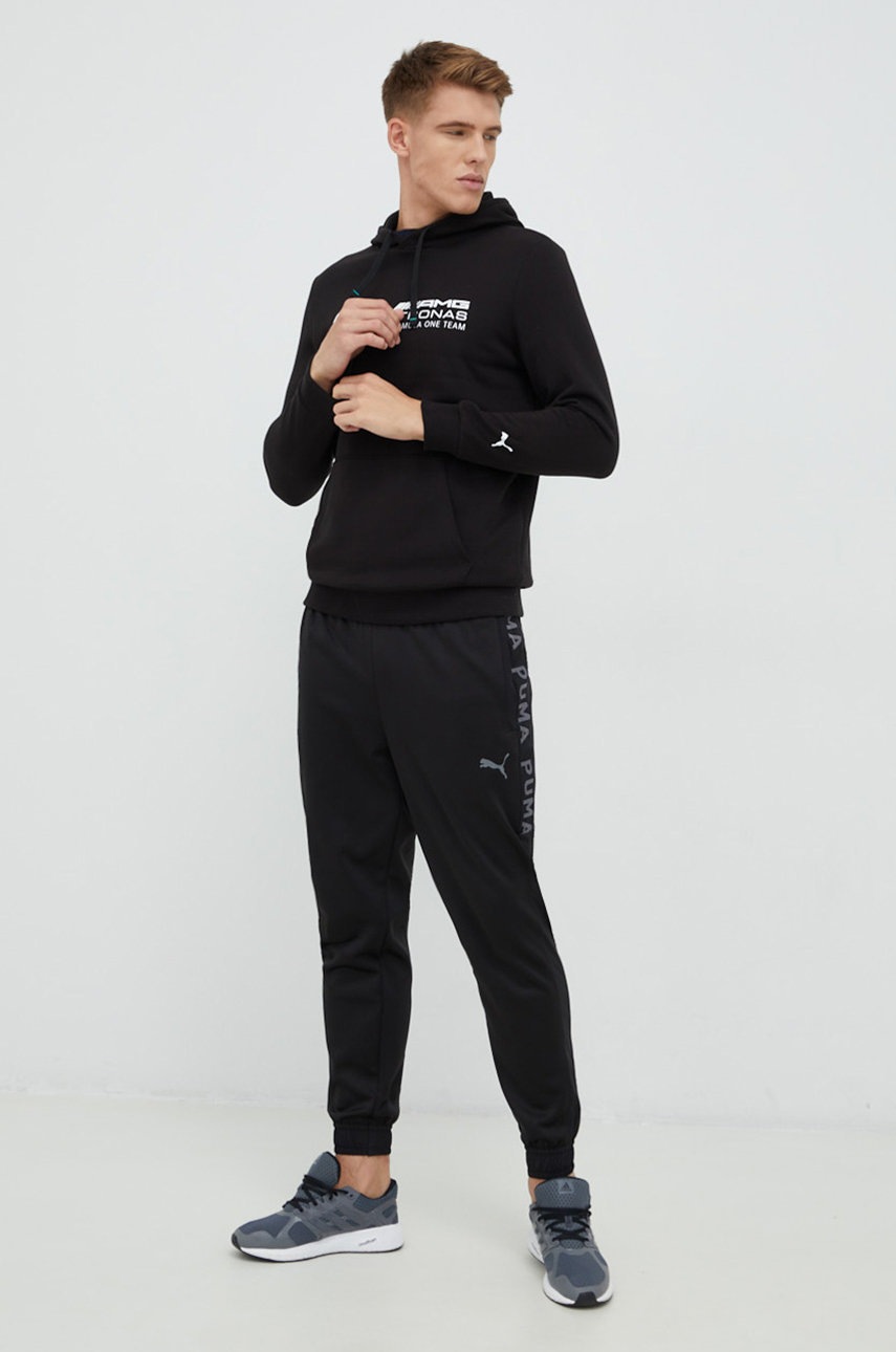 

Кофта Puma чоловіча колір чорний з принтом