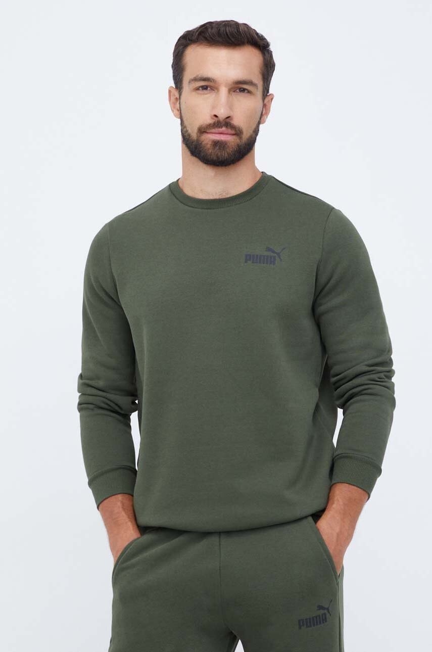 Puma Bluza Barbati, Culoarea Verde, Cu Imprimeu