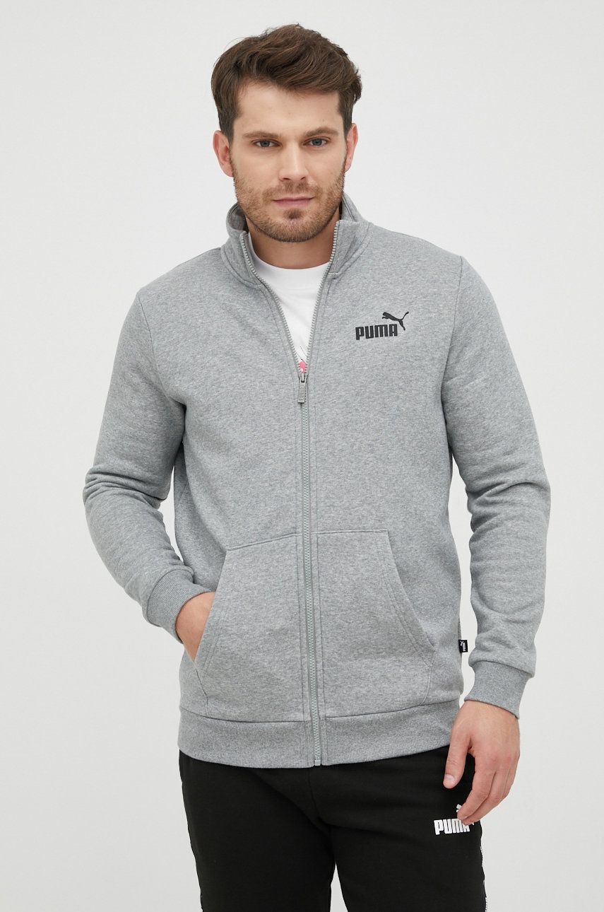 Puma bluza barbati, culoarea gri, melanj
