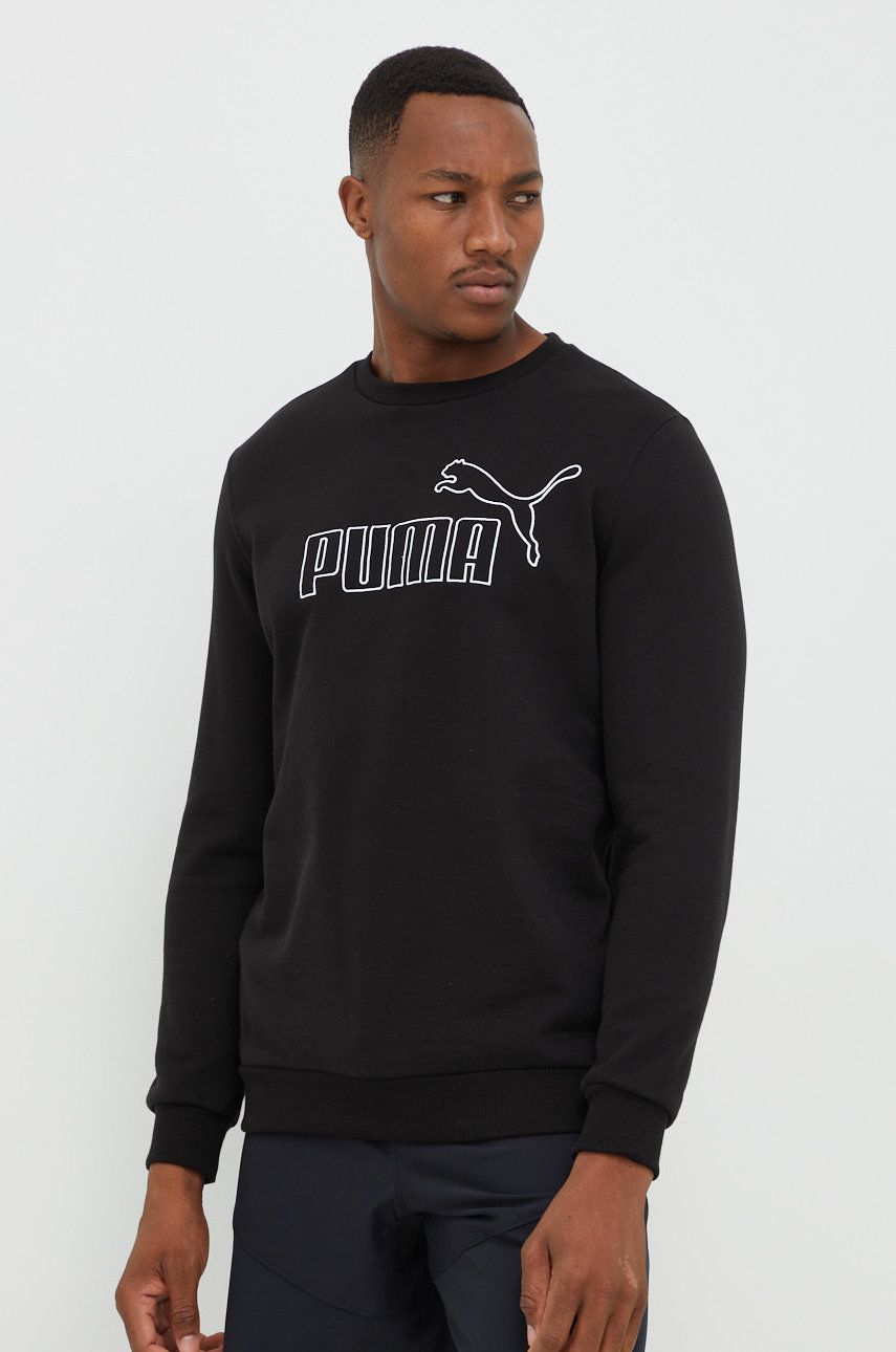 Puma bluza barbati, culoarea negru, cu imprimeu answear.ro imagine noua