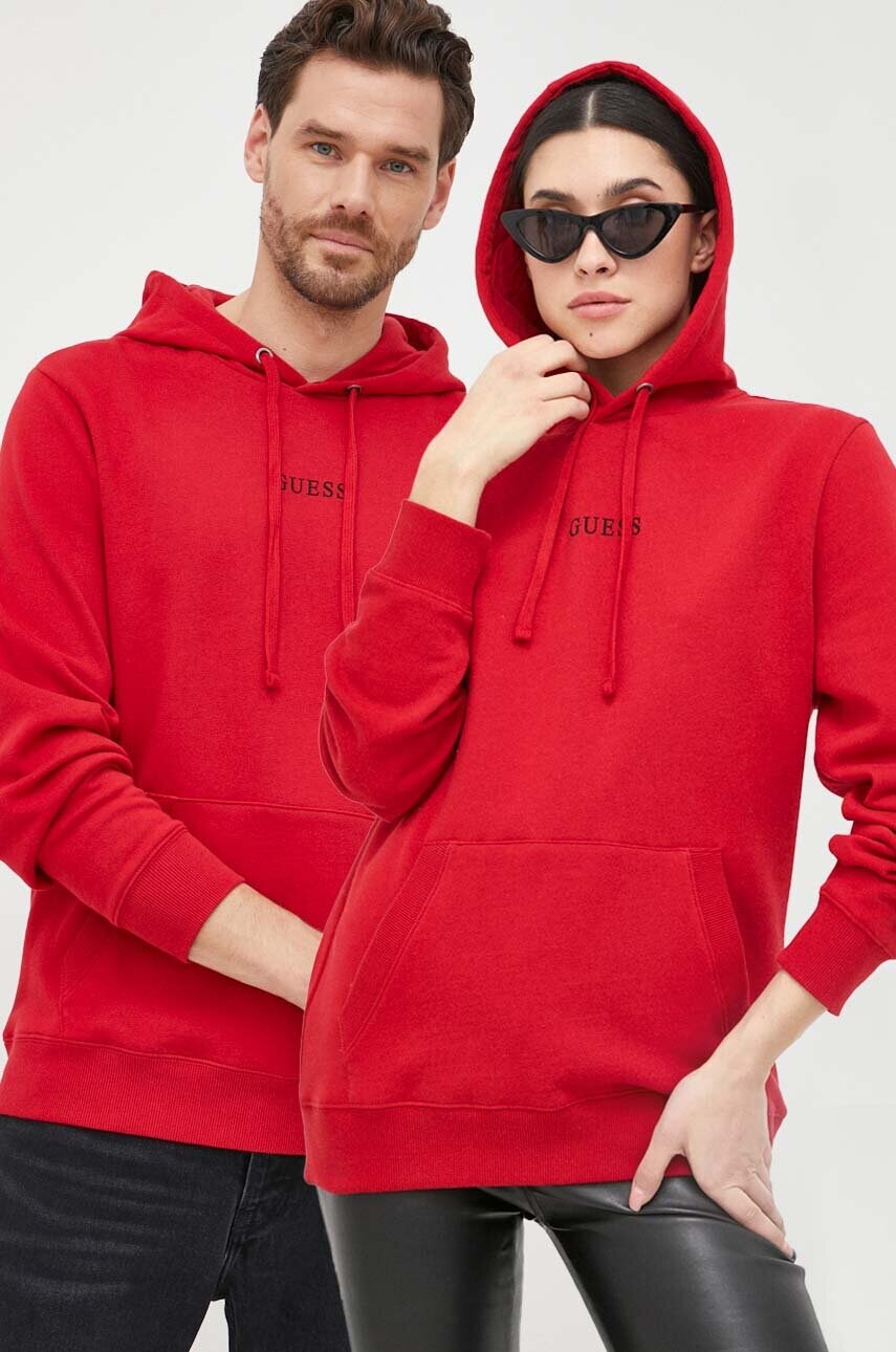 

Кофта Guess мужская цвет красный с принтом