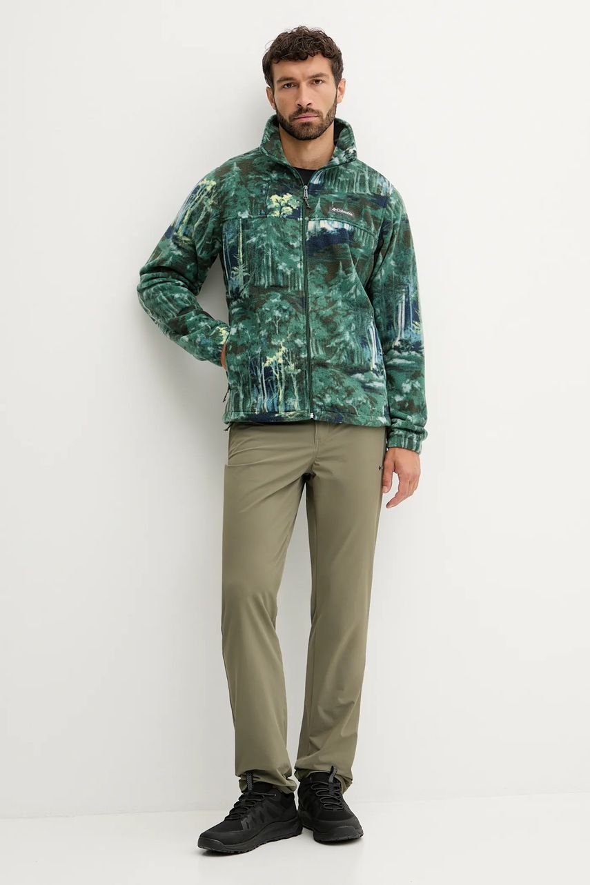 Спортивная кофта Columbia Steens Mtn Print цвет зелёный узор