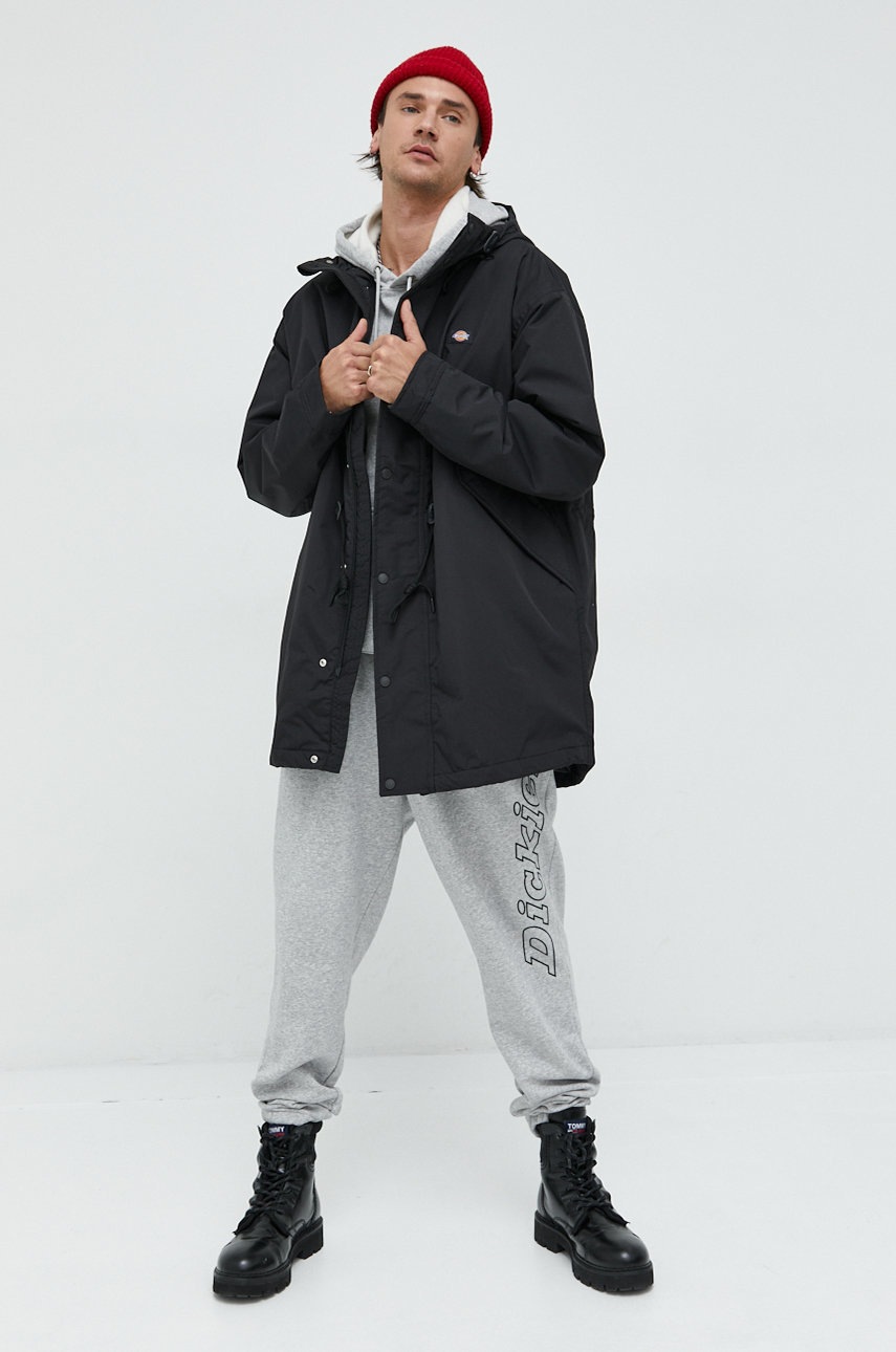 

Кофта Dickies чоловіча колір сірий з капюшоном меланж