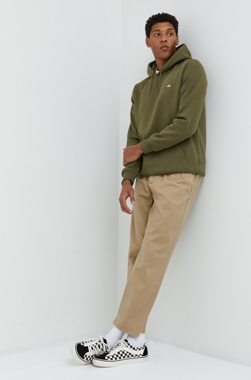 

Кофта Dickies чоловіча колір зелений однотонна