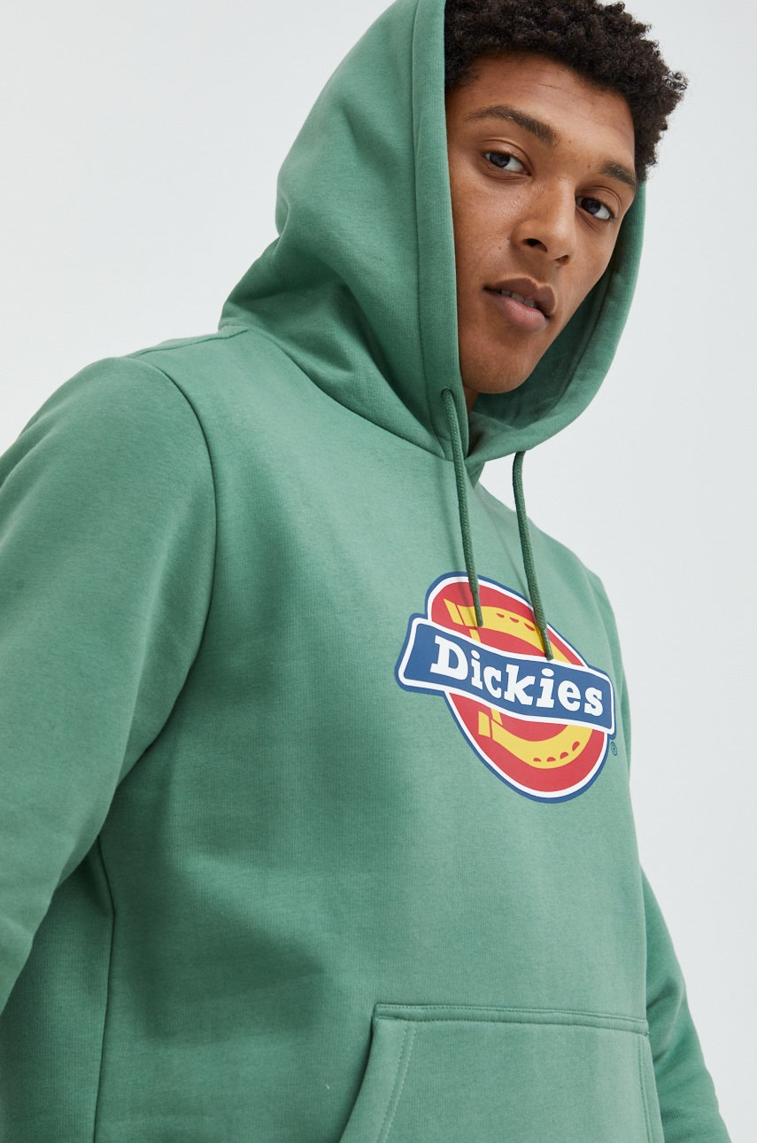 Dickies bluza barbati, culoarea verde, cu imprimeu