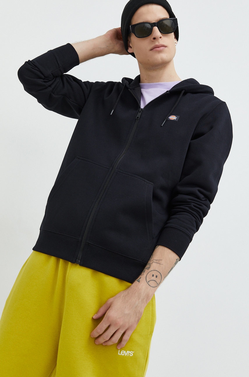 Dickies bluza barbati, culoarea negru, neted Dickies bluza barbati, culoarea negru, neted