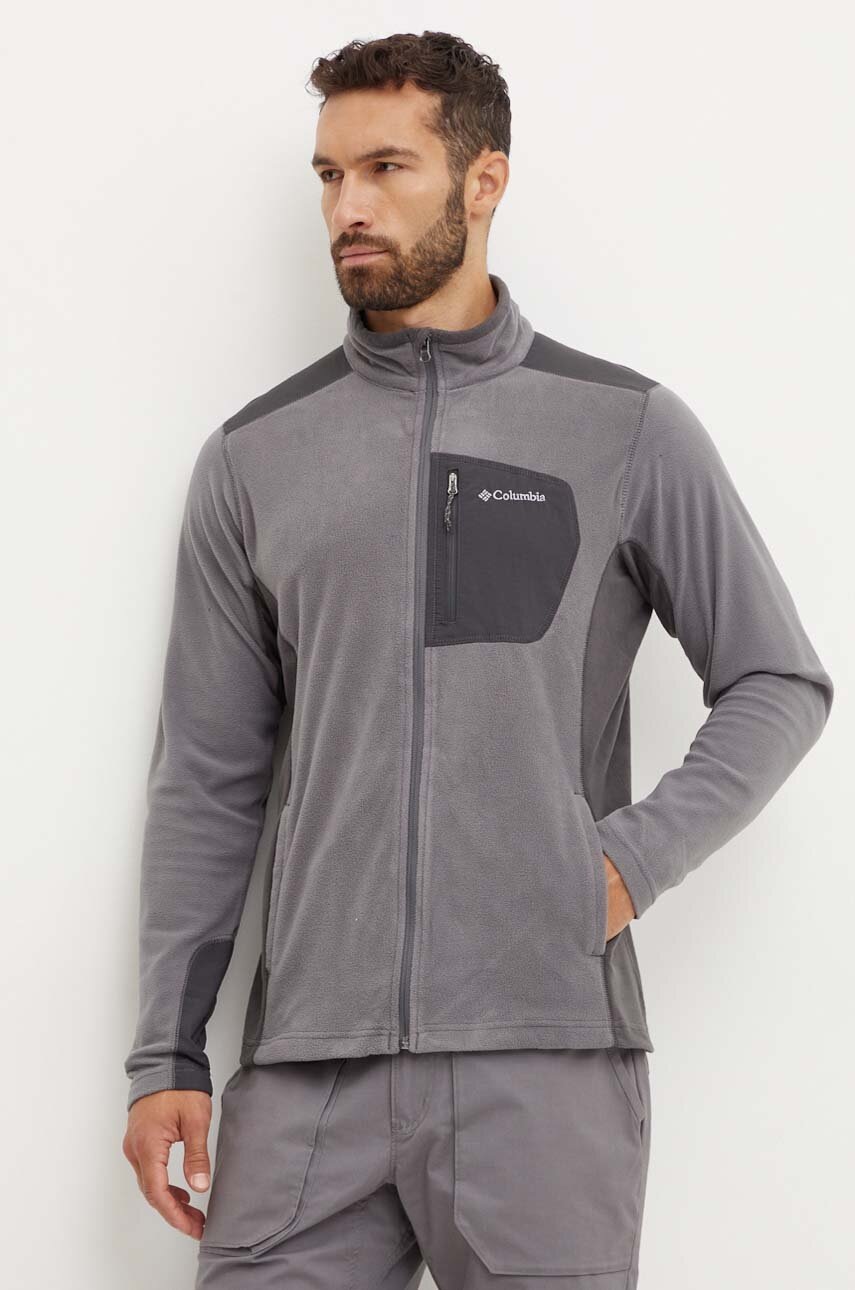 

Спортен суичър Columbia Klamath Range в сиво с десен, Сив