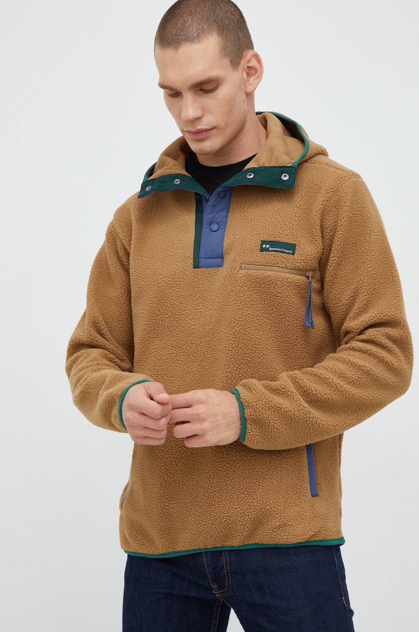 Columbia bluză barbati, culoarea maro, modelator 2013705-371
