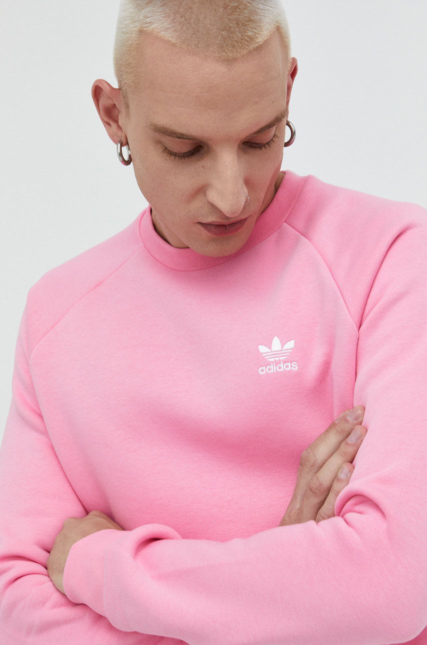 adidas Originals bluza barbati, culoarea roz, neted adidas Originals