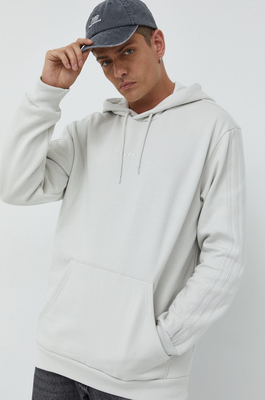 adidas Originals hanorac de bumbac barbati, culoarea gri, cu imprimeu HK2725-ORBGRY