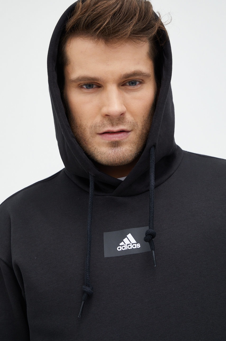 

Кофта adidas Performance чоловіча колір чорний однотонна