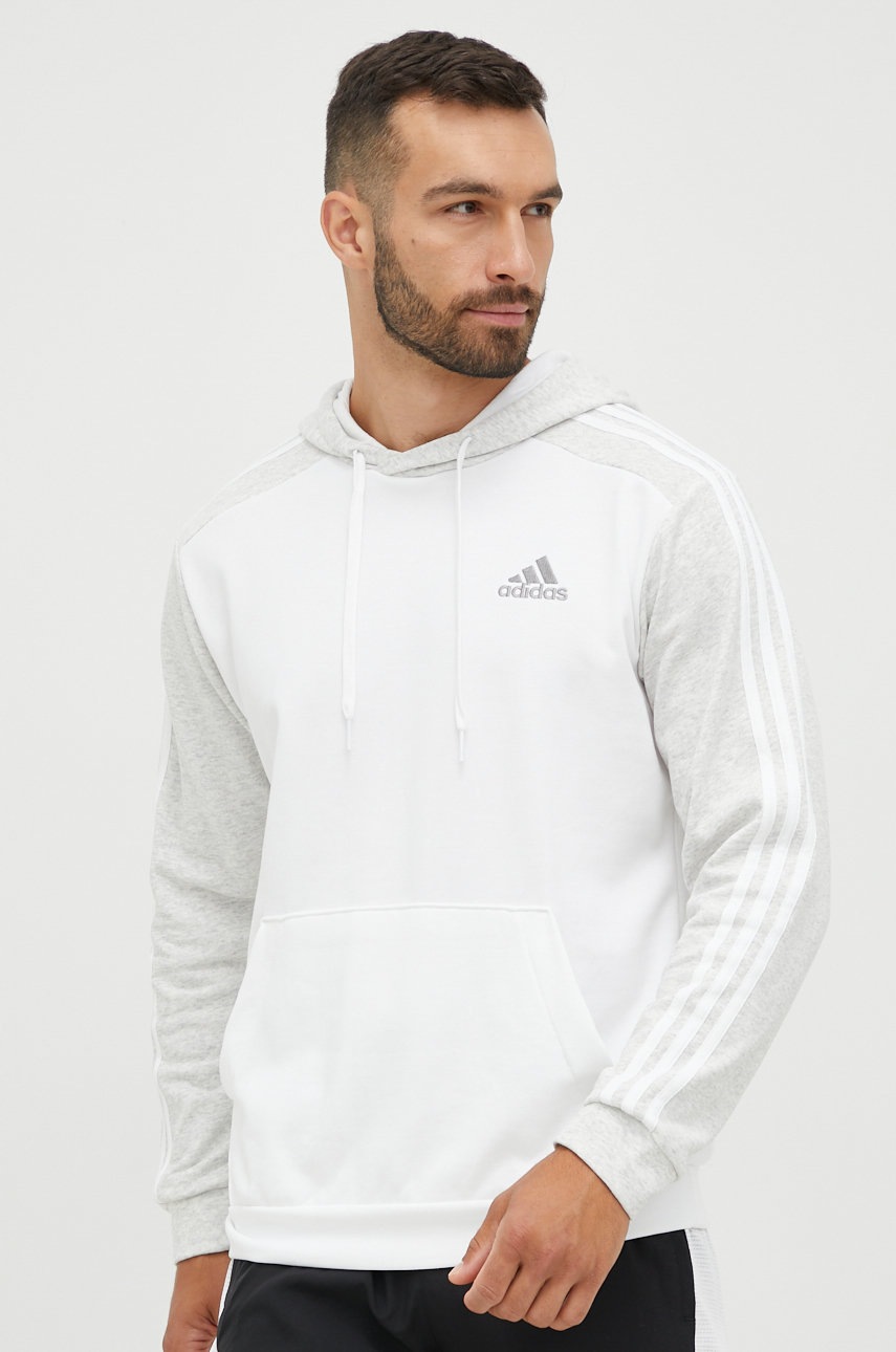 

Суичър adidas в бяло с изчистен дизайн, Бял