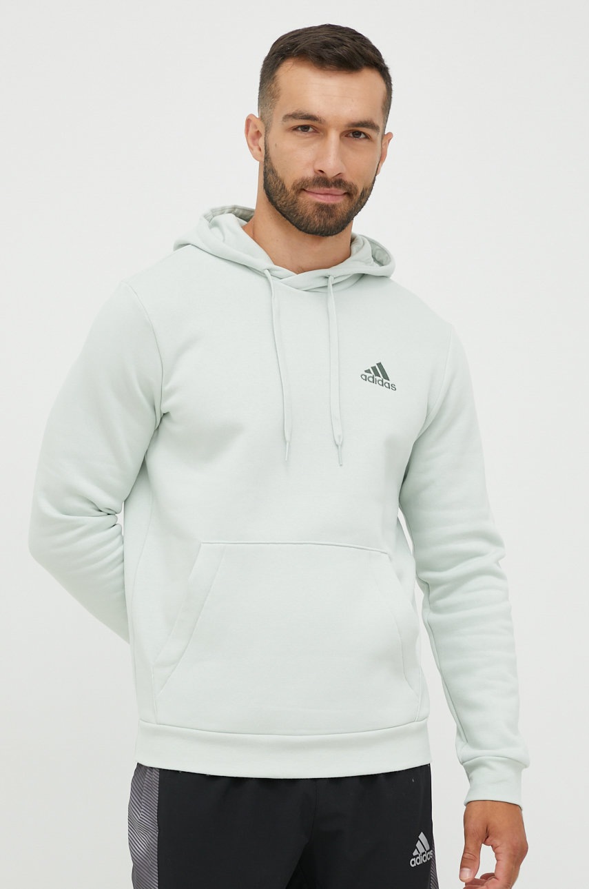 

Кофта adidas чоловіча колір зелений однотонна