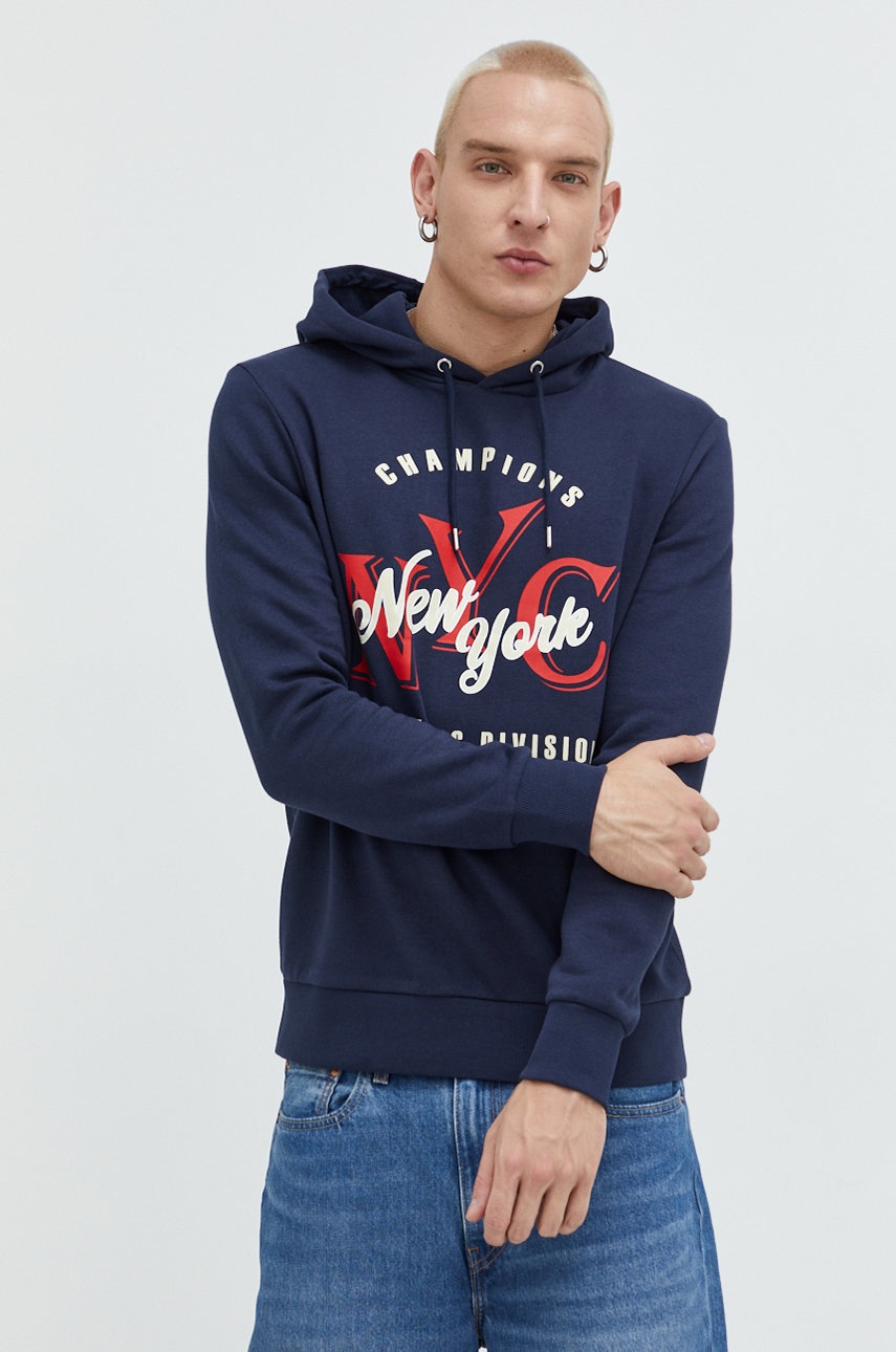 

Кофта Produkt by Jack & Jones мужская цвет синий с принтом