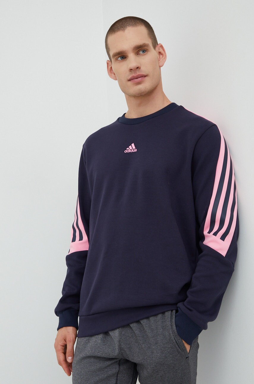 Adidas performance bluza barbati, culoarea albastru marin, modelator