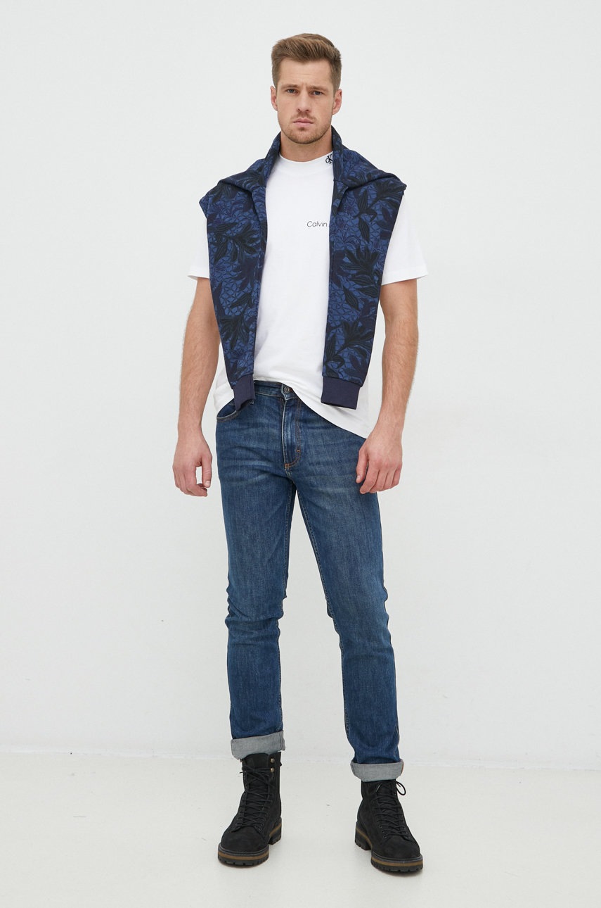 

Бавовняна кофта Scotch & Soda чоловіча колір синій візерунок