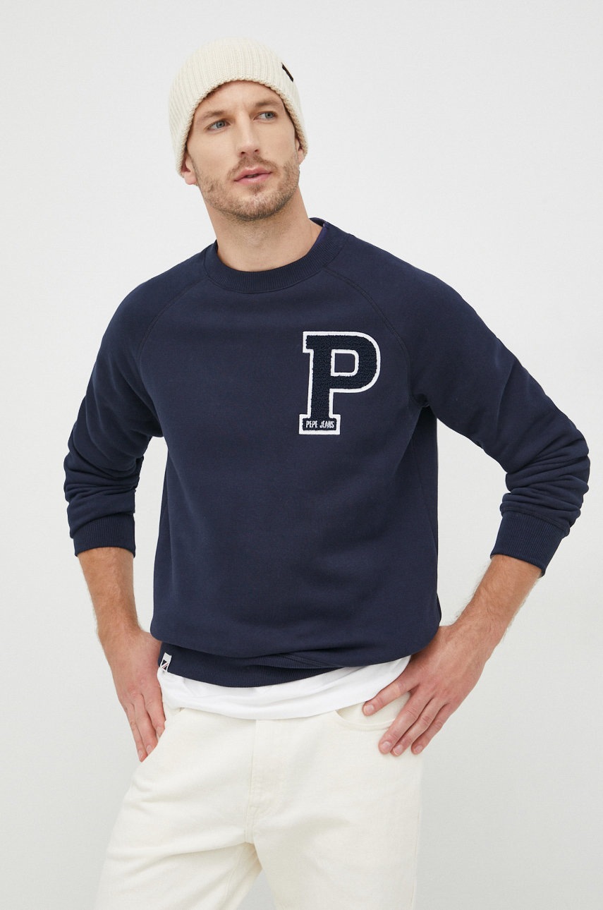 

Суичър Pepe Jeans в тъмносиньо с апликация, Тъмносин