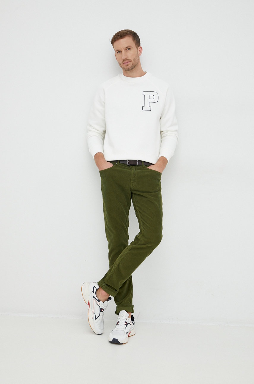 

Кофта Pepe Jeans чоловіча колір білий з аплікацією