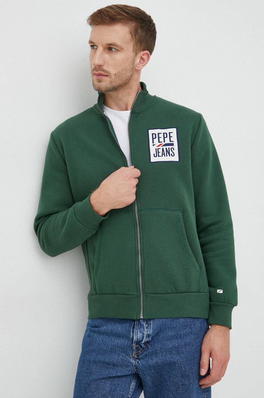

Суичър Pepe Jeans в зелено с апликация, Зелен