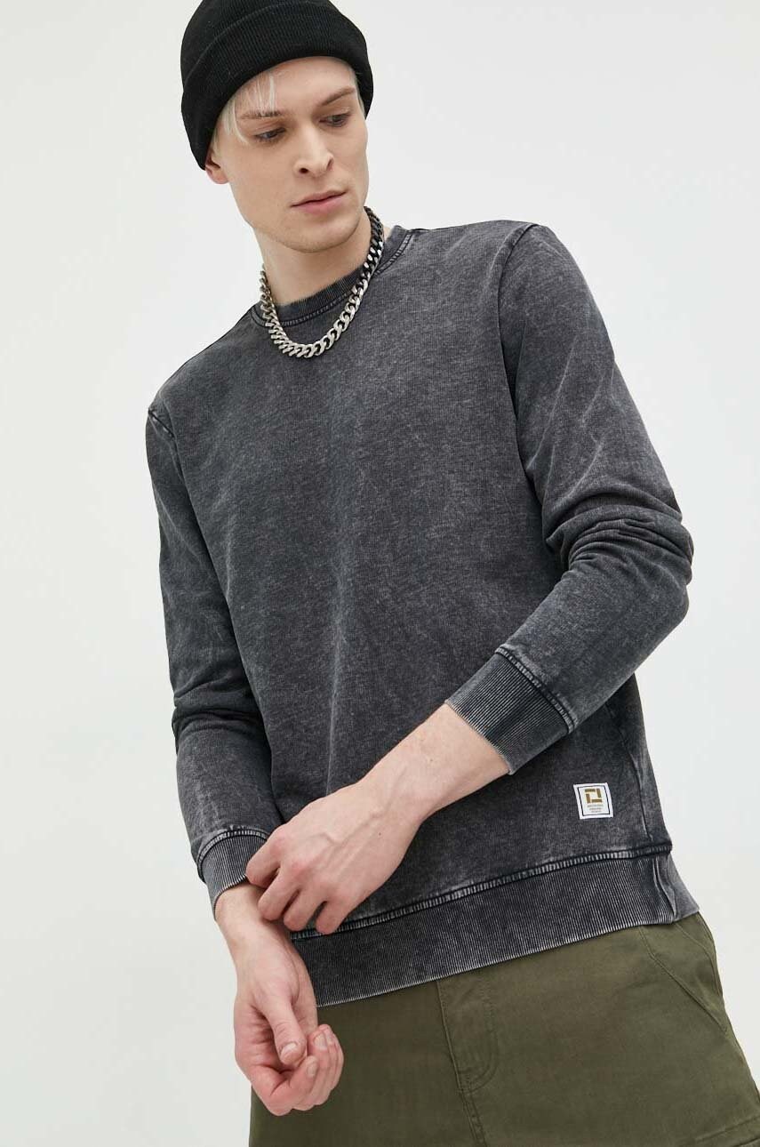

Памучен суичър Only & Sons в сиво с изчистен дизайн, Сив