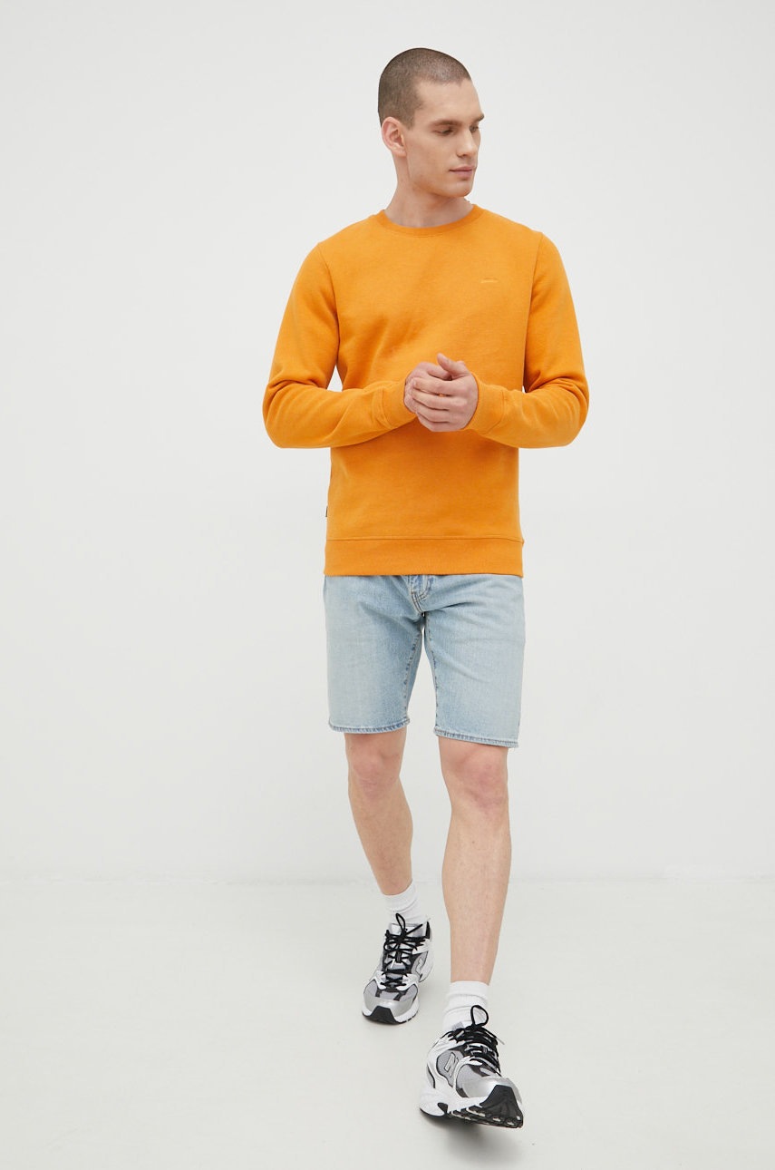 

Кофта Superdry чоловіча колір помаранчевий з аплікацією