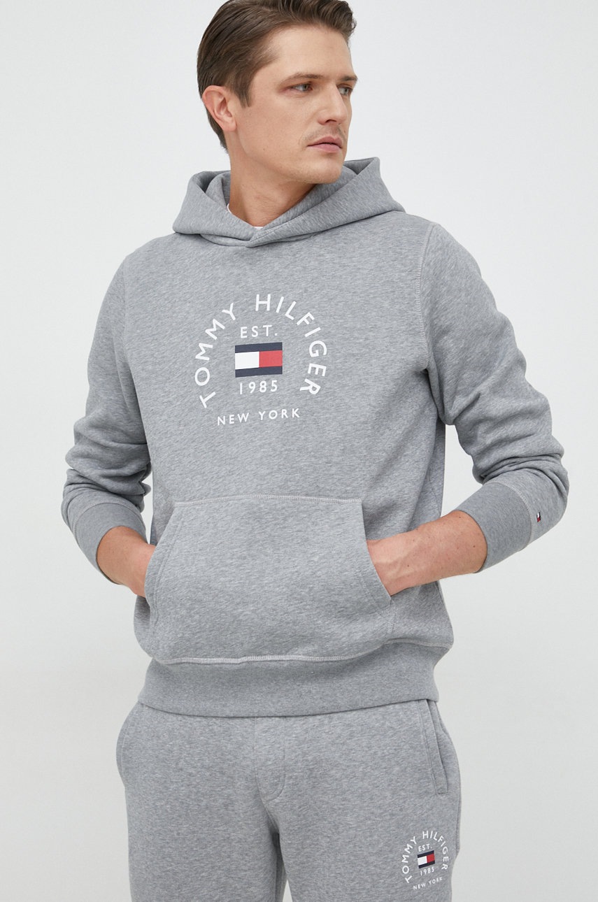 

Кофта Tommy Hilfiger мужская цвет серый с принтом