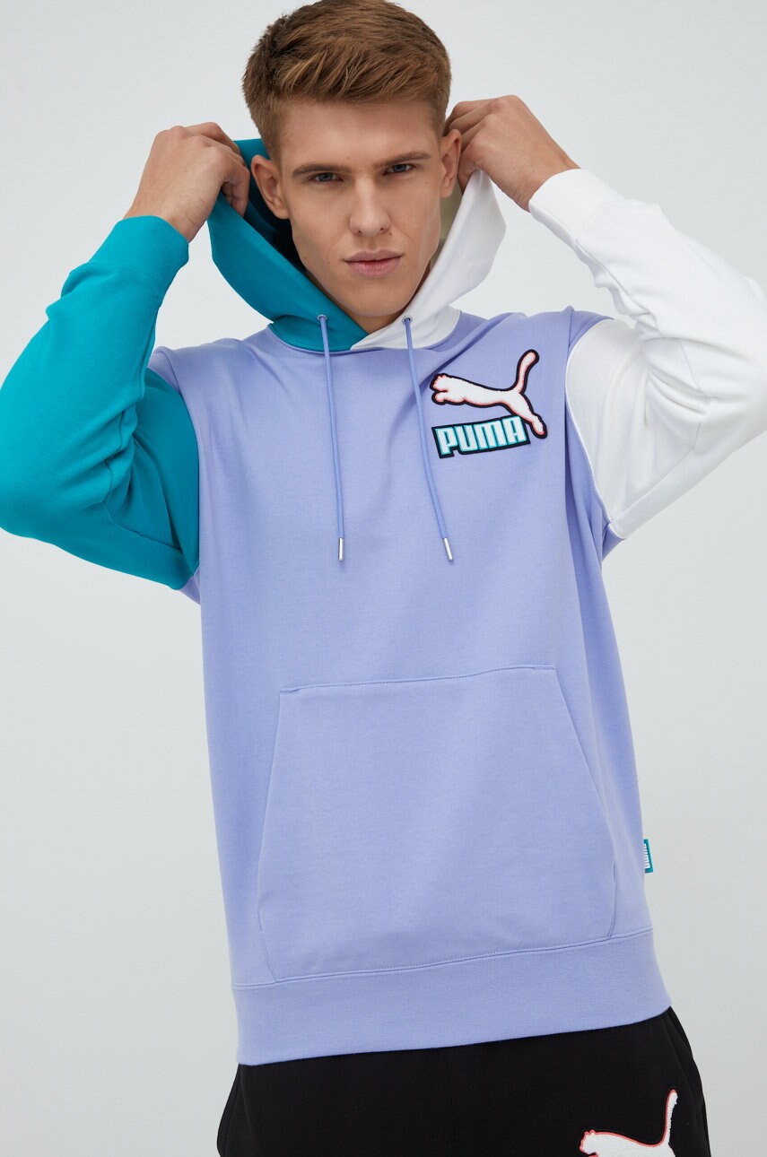 Puma hanorac de bumbac barbati, cu glugă, modelator