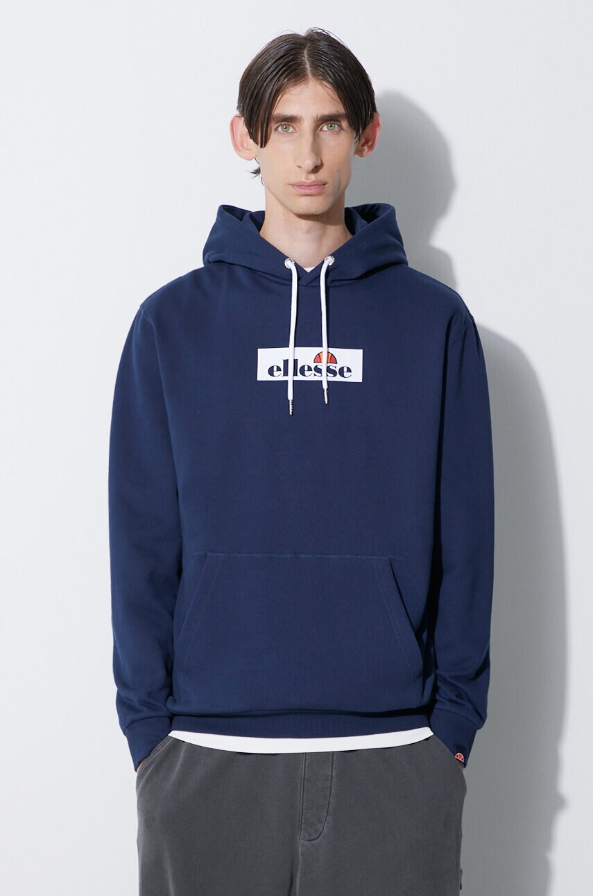 

Кофта Ellesse мужская цвет коричневый с капюшоном с принтом SHP15779-Brown