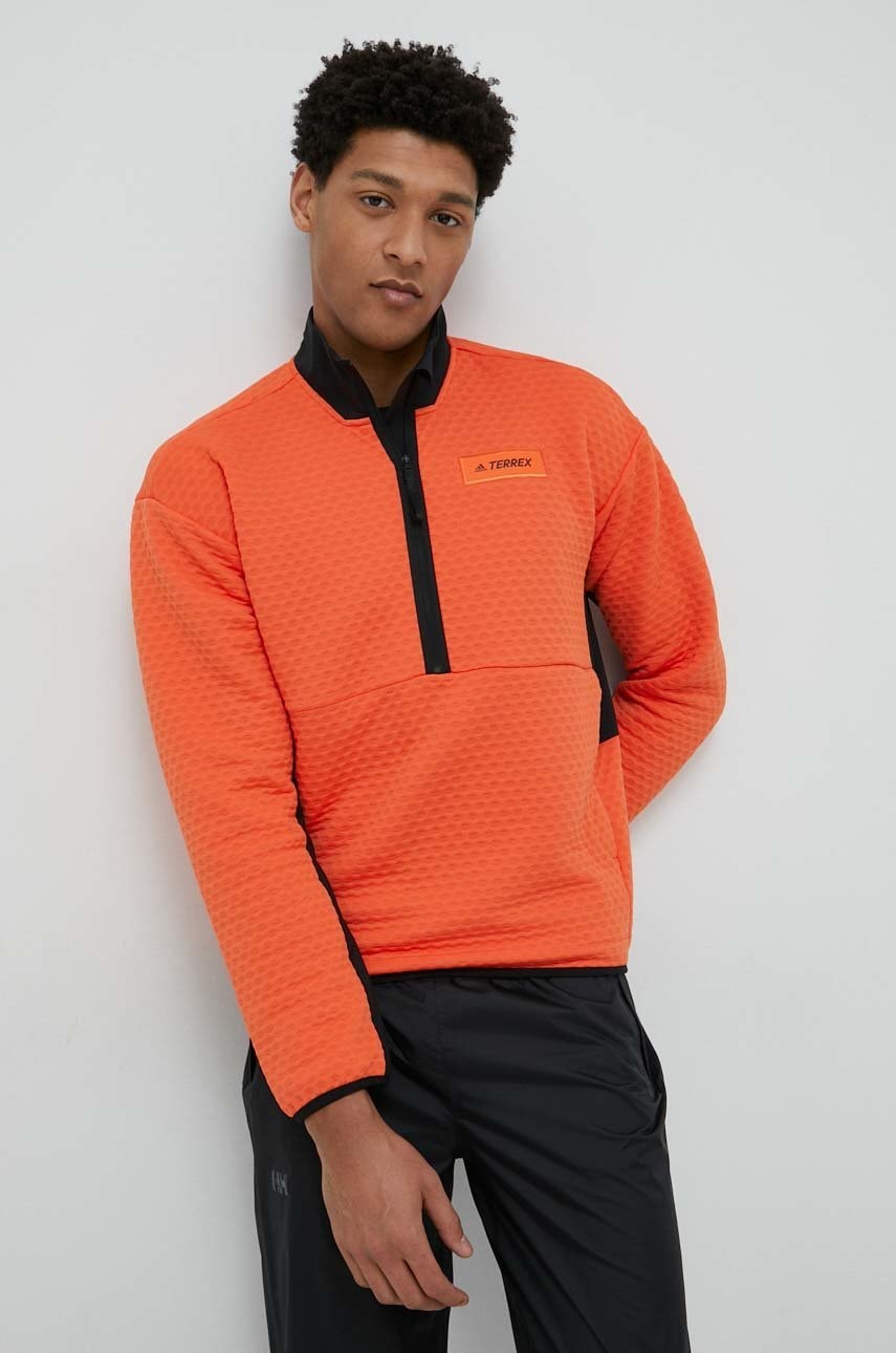 Levně Sportovní mikina adidas TERREX Utilitas oranžová barva