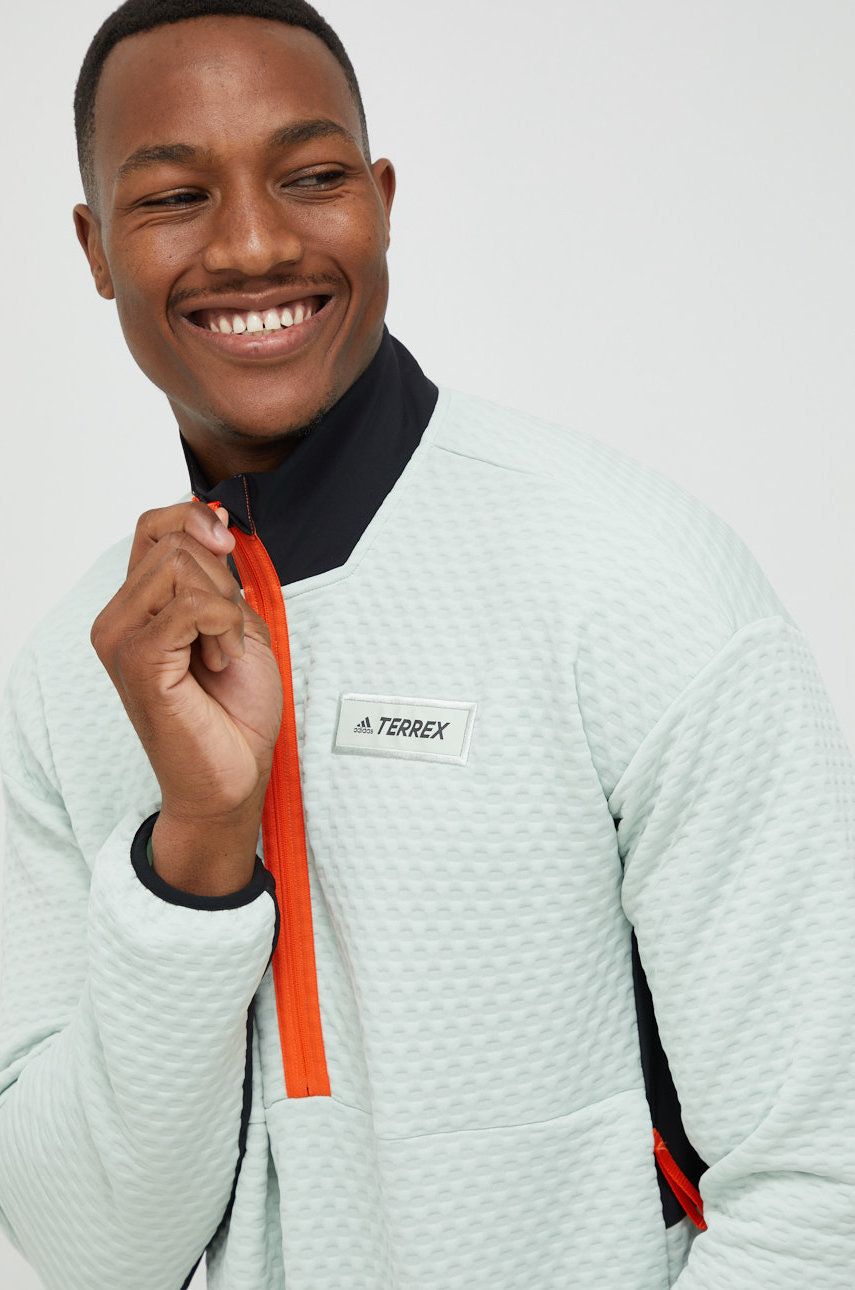Adidas TERREX bluza sportowa Utilitas męska kolor zielony gładka