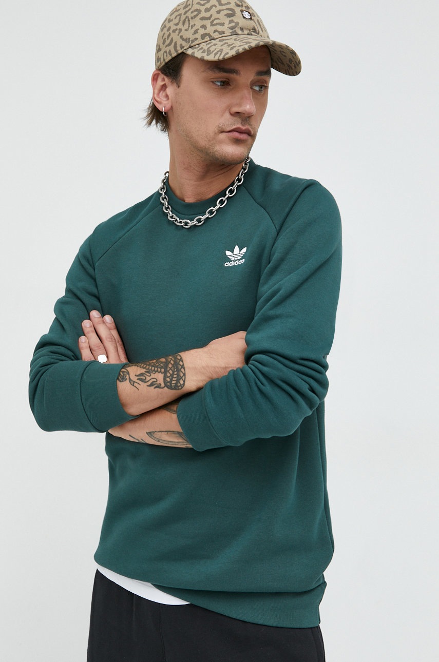 

Кофта adidas Originals мужская цвет зелёный с аппликацией
