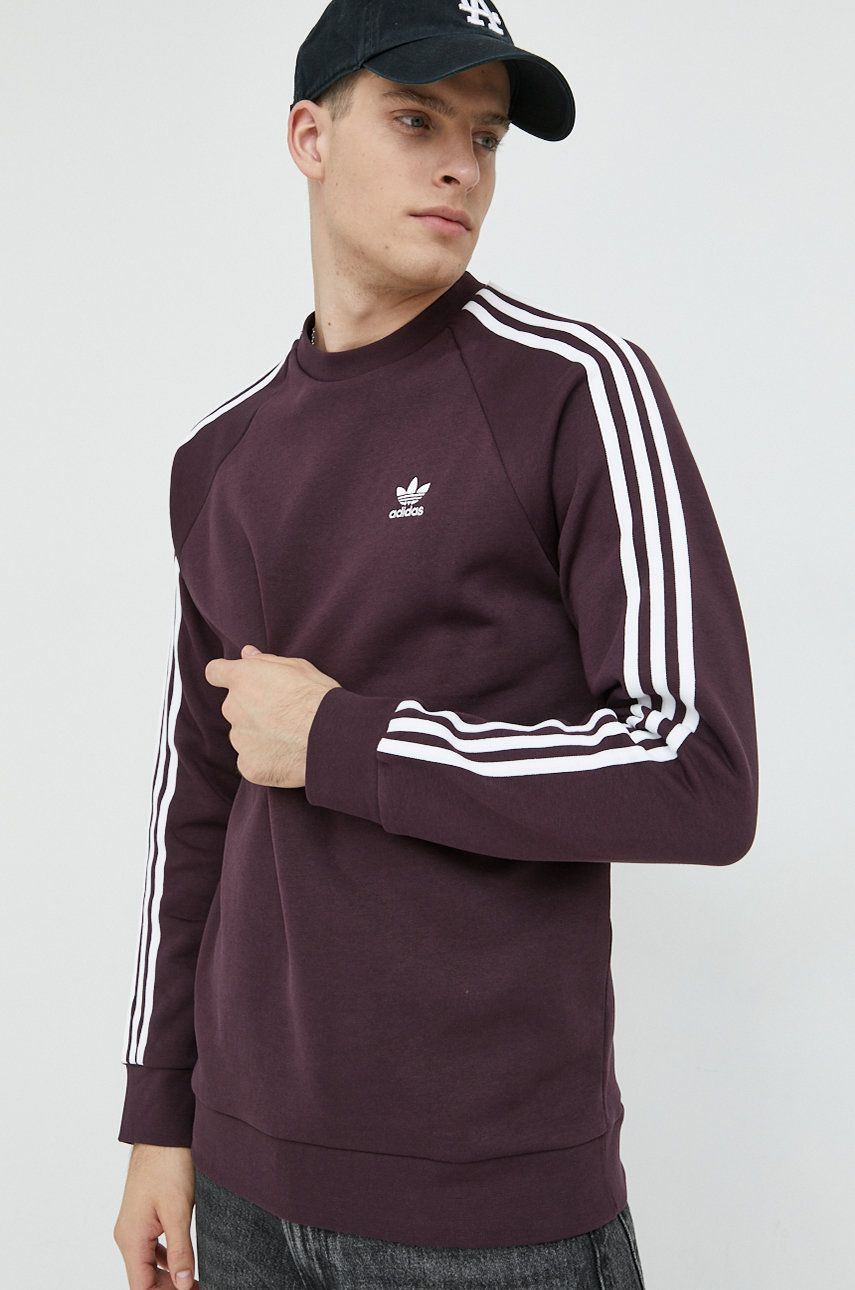Adidas Originals Bluza Barbati, Culoarea Violet, Cu Imprimeu