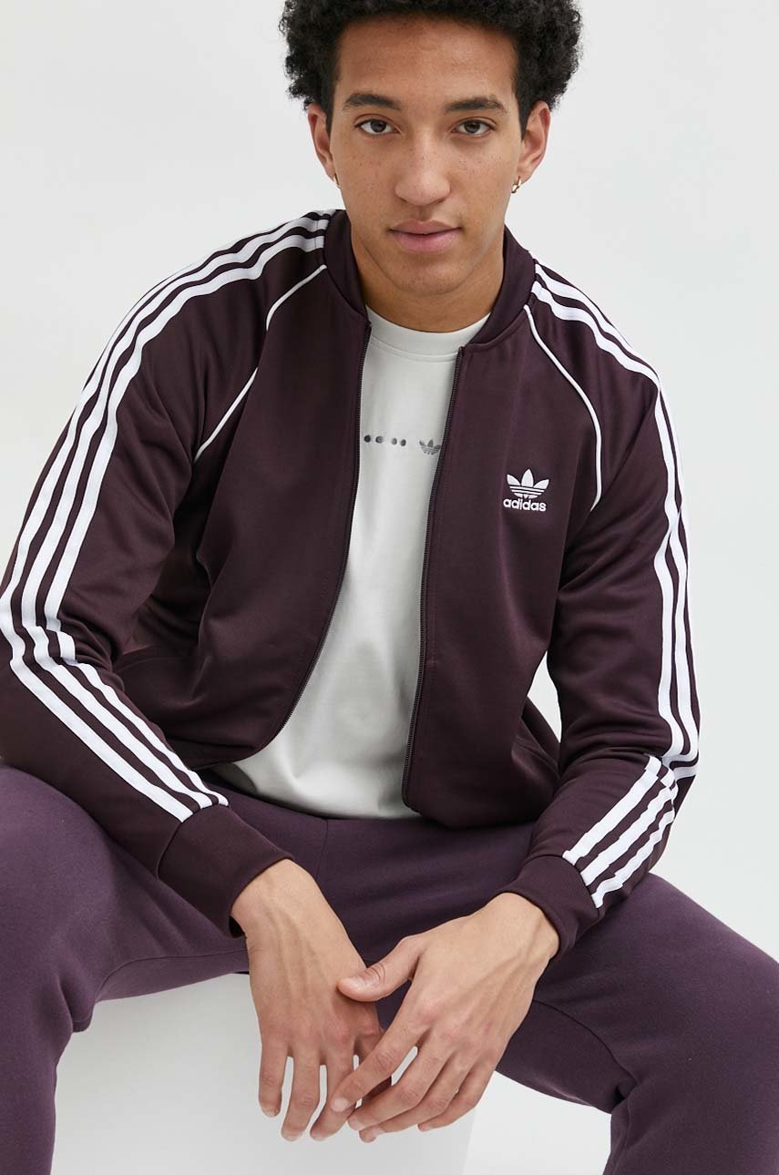 

Суичър adidas Originals в бордо с апликация